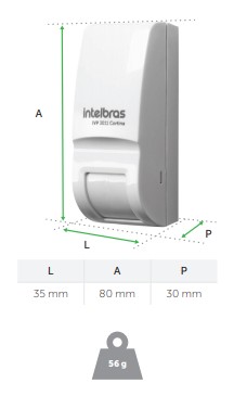 DETECTOR DE MOVIMIENTO INTELBRAS TIPO CORTINA