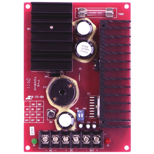 FUENTE DE PODER 7 AMP PROPORCIONA UNA SALIDA REGULADA DE 6, 12 o 24 V CC A 7 A CONTINUO Y PICO DE e 7.5 A.