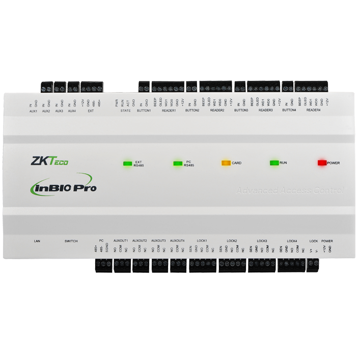 PANEL DE ACCESO IP INBIO 460 PRO XKTECO / SOPORTA 4 LECTORAS SERIE PRO, 30.000 USUARIOS , 100.000 EVENTOS